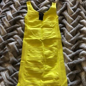 Bebe Yellow Bodycon Dress
